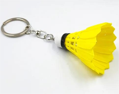 Брелок бадминтон, желтый